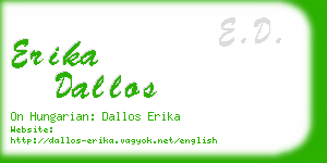 erika dallos business card